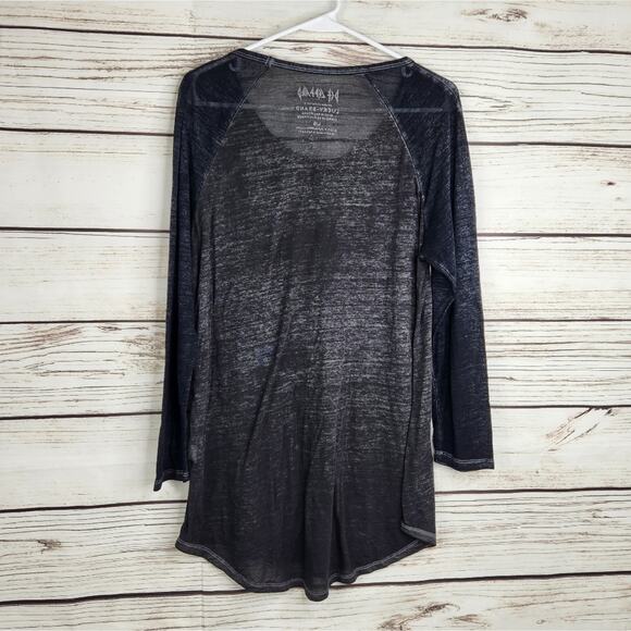 Lucky Brand Def Leppard Burnout Band Long Sleeve Shirt Size Large Concert - Picture 3 of 10